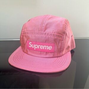 RARE Supreme x Bucol FW17 Silk 5 Panel Cap In Pink